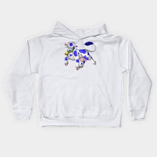 Happy Moo: Blue Spots Kids Hoodie